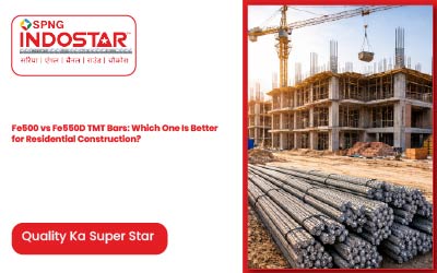 Comparison of Fe500 and Fe550D TMT bars for construction