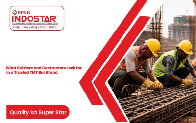 Construction engineer selecting TMT bars from trusted brand